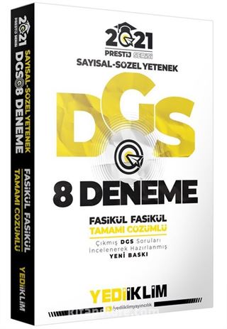 2021 Prestij Serisi DGS Tamamı Çözümlü 8 Fasikül Deneme