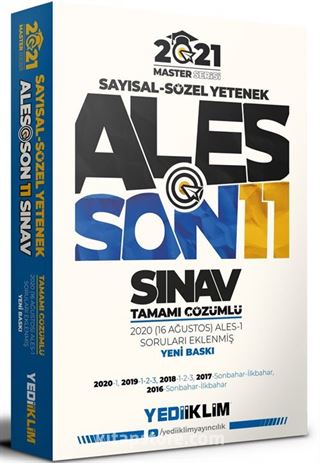 2021 Master Serisi ALES Son 11 Sınav Tamamı Çözümlü Çıkmış Sorular