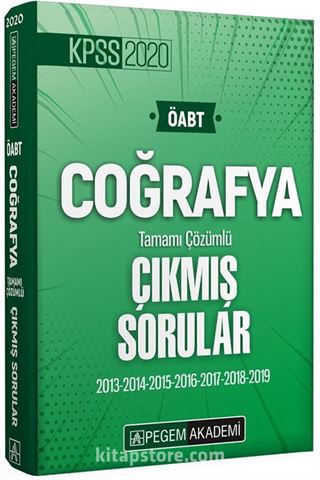 2020 ÖABT Coğrafya Tamamı Çözümlü Çıkmış Sorular (2013 - 2014 - 2015 - 2016 - 2017-2018-2019)