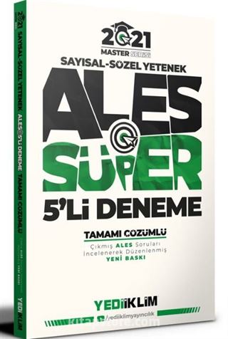 2021 Master Serisi Ales Sayısal-Sözel Yetenek Tamamı Çözümlü Süper 5'li Deneme