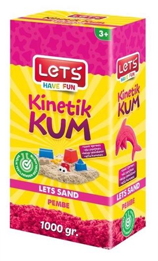 Lets Kinetik Kum 1000 gr. Pembe Karton Kutu