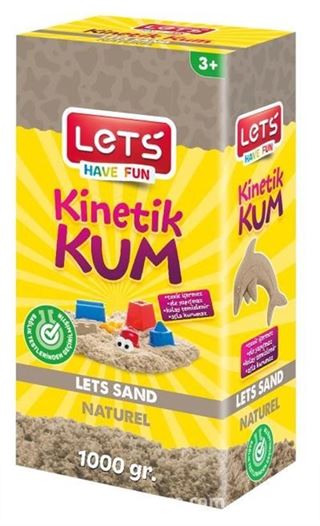 Lets Kinetik Kum 1000 gr. Naturel Karton Kutu