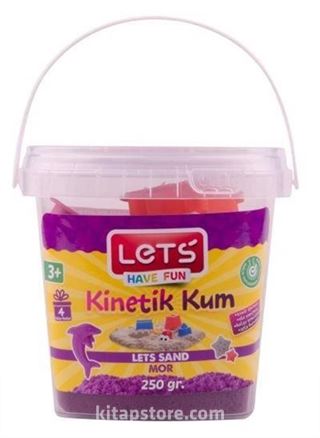 Lets Kinetik Kum 250 gr. Mor Plastik Kutu