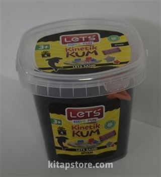 Lets Kinetik Kum 500 gr. Siyah Plastik Kutu