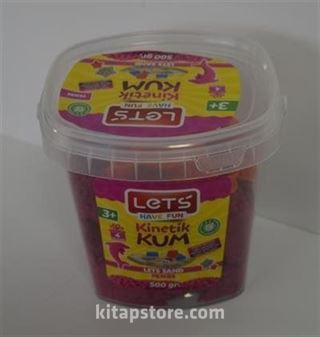 Lets Kinetik Kum 500 gr. Pembe Plastik Kutu