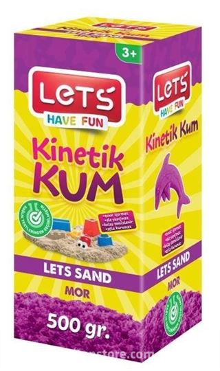 Lets Kinetik Kum 500 gr. Mor Karton Kutu