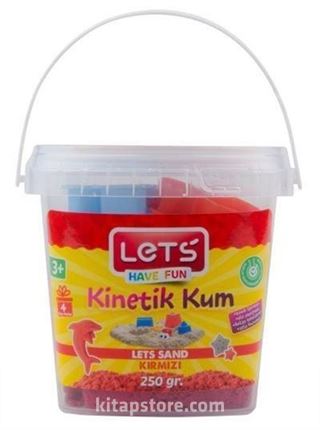 Lets Kinetik Kum 250 gr. Kırmızı Plastik Kutu