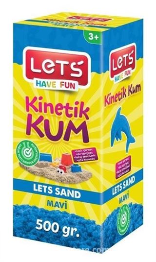 Lets Kinetik Kum 500 gr. Mavi Karton Kutu