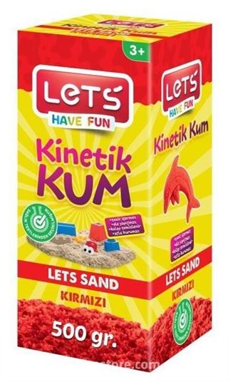 Lets Kinetik Kum 500 gr. Kırmızı Karton Kutu