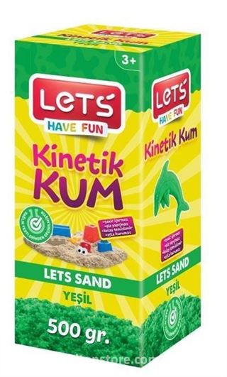 Lets Kinetik Kum 500 gr. Yeşil Karton Kutu