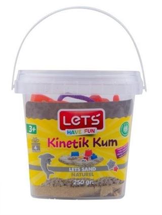 Lets Kinetik Kum 250 gr. Naturel Plastik Kutu