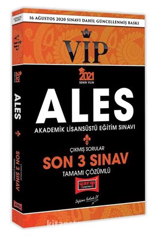 2021 ALES VIP Son 3 Sınav Tamamı Çözümlü Çıkmış Sorular