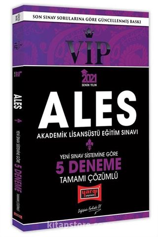 2021 ALES VIP Yeni Sınav Sistemine Göre Tamamı Çözümlü 5 Deneme