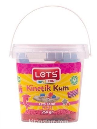 Lets Kinetik Kum 250 gr. Pembe Plastik Kutu