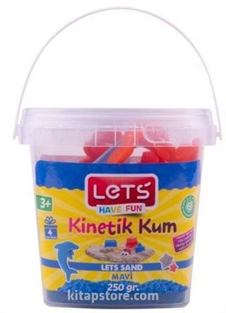 Lets Kinetik Kum 250 gr. Mavi Plastik Kutu