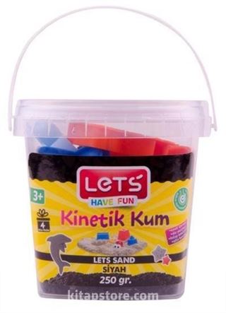 Lets Kinetik Kum 250 gr. Siyah Plastik Kutu