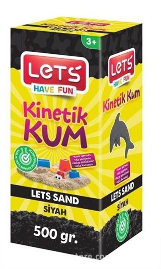 Lets Kinetik Kum 500 gr. Siyah Karton Kutu