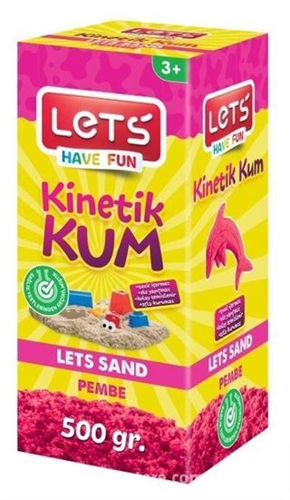 Lets Kinetik Kum 500 gr. Pembe Karton Kutu