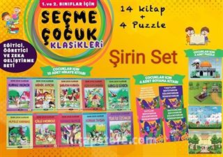 1. ve 2. Sınıflar İçin Şirin Eğitim Seti (14 Kitap + 4 Yapboz)