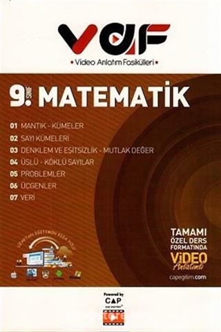 VAF 9. Sınıf Matematik Video Anlatımlı Fasiküller