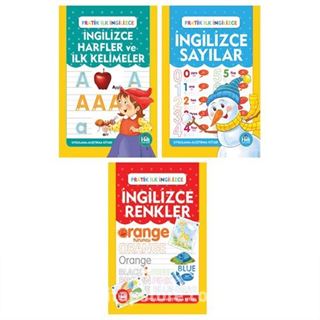 İngilizce Harfler, Sayılar ve Renkler Seti (3 Kitap)