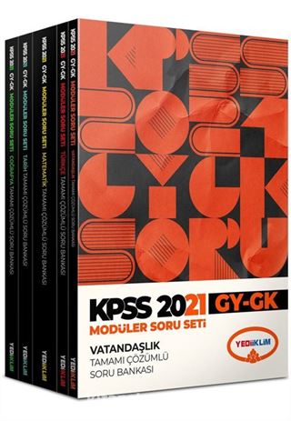 2021 KPSS Genel Yetenek Genel Kültür Tamamı Çözümlü Soru Bankası (5 Kitap)