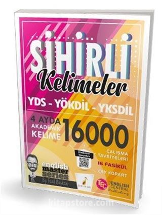 YDS YÖKDİL YKSDİL Sihirli Kelimeler 4 Ayda 16000 Akademik Kelime Çek Kopart 16 Fasikül