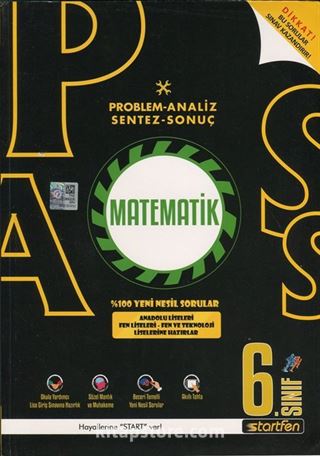 Pass 6. Sınıf Matematik Soru Bankası