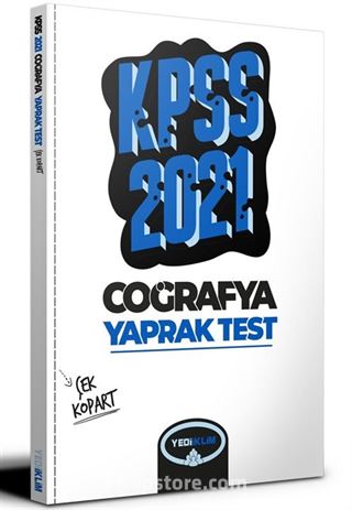 2021 KPSS Genel Kültür Coğrafya Çek Kopart Yaprak Test