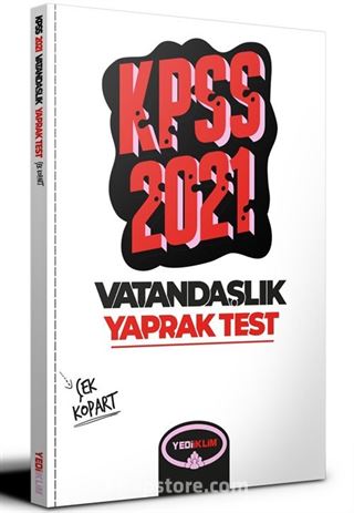 2021 KPSS Genel Kültür Vatandaşlık Çek Kopart Yaprak Test