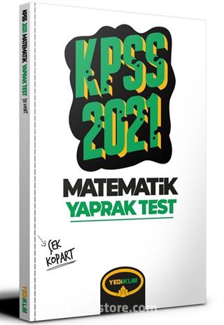 2021 KPSS Genel Yetenek Matematik Çek Kopart Yaprak Test