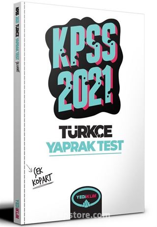 2021 KPSS Genel Yetenek Türkçe Çek Kopart Yaprak Test