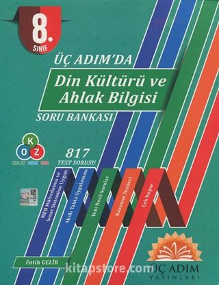 8. Sınıf Üç Adım'da Din Kültürü ve Ahlak Bilgisi Soru Bankası