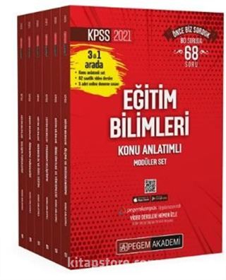 2021 KPSS Eğitim Bilimleri Konu Anlatımlı Modüler Set -6 Kitap + En Güncel Video Dersler + 5 Adet Online Deneme Sınavı