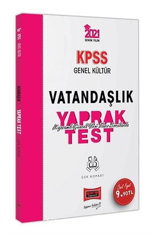 2021 KPSS Genel Kültür Vatandaşlık Çek Kopart Yaprak Test