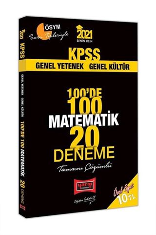 2021 KPSS Matematik 100'de 100 Tamamı Çözümlü 20 Deneme