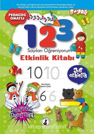 1,2,3 Sayıları Öğreniyorum Etkinlik Kitabı (36 Etkinlik)