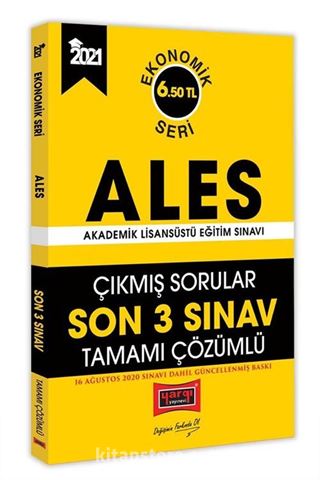 2021 ALES Son 3 Sınav Tamamı Çözümlü Çıkmış Sorular Ekonomik Seri