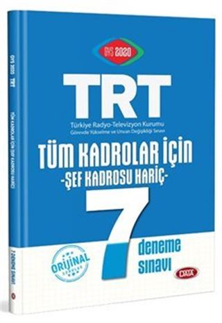 TRT Tüm Kadrolar İçin (Şef Kadrosu Hariç) 7 Deneme Sınavı