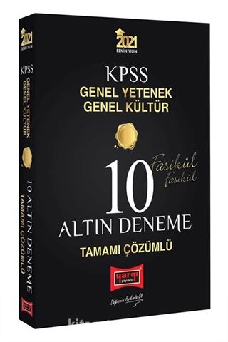 2021 KPSS Genel Yetenek Genel Kültür Tamamı Çözümlü 10 Altın Fasikül Deneme