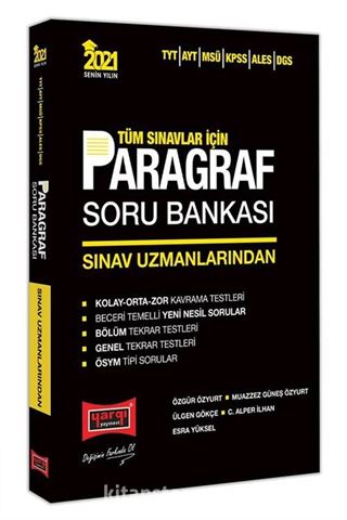 2021 Tüm Sınavlar İçin Sınav Uzmanlarından Paragraf Soru Bankası