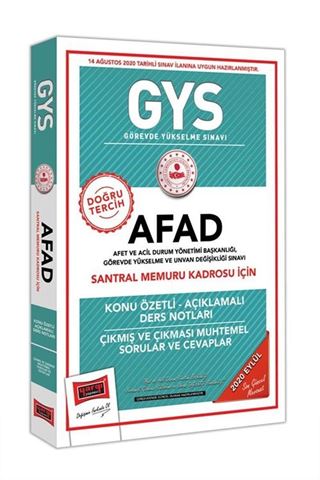 GYS AFAD Santral Memuru Kadrosu İçin Konu Özetli Çıkmış ve Çıkması Muhtemel Sorular