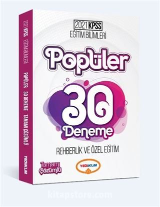 2021 Kpss Eğitim Bilimleri Popüler Rehberlik ve Özel Eğitim Tamamı Çözümlü 30 Deneme