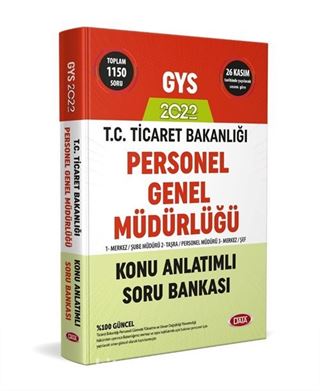 T. C. Ticaret Bakanlığı Personel Genel Müdürlüğü Konu Anlatımlı Soru Bankası