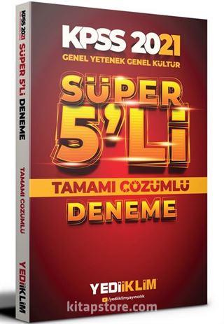 2021 KPSS Genel Yetenek Genel Kültür Tamamı Çözümlü Süper 5'li Deneme