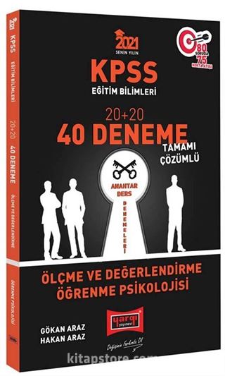 2021 KPSS Eğitim Bilimleri Ölçme ve Değerlendirme, Öğrenme Psikolojisi Tamamı Çözümlü 40 Deneme