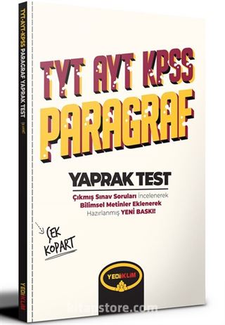 TYT AYT KPSS Paragraf Çek Kopart Yaprak Test