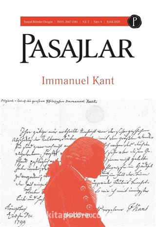 Pasajlar Sosyal Bilimler Dergisi Sayı:6 Eylül 2020 Immanuel Kant