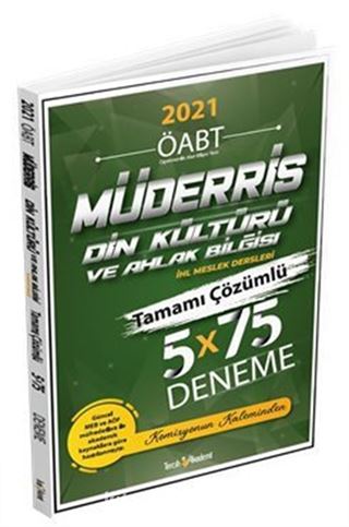 2021 ÖABT Tamamı Çözümlü Din Kültürü ve Ahlak Bilgisi 5x75 Deneme