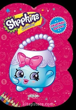 Shopkins Cicibiciler / Koyu Pembe Çıkartmalı Boyama